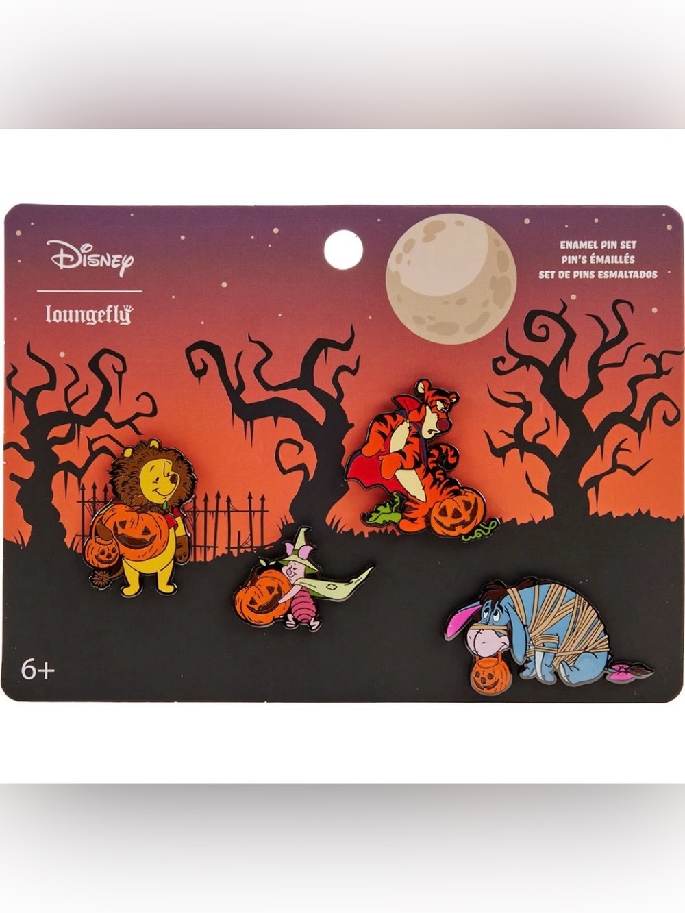 Winnie the Pooh Halloween Loungefly Pin Set